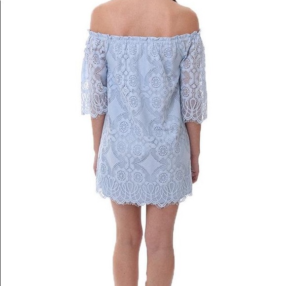 BB Dakota Halden Off The Shoulder Lace Dress - Picture 5 of 6